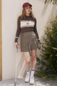 Плиссированная юбка в клетку «Глен Чек» Rienda, цвет Pattern Brn5