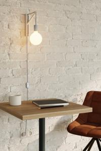 Настенный светильник пиноккио с лампочкой Creative-Cables, белый