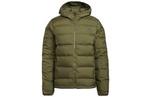 Пуховик Adidas Logo Long Sleeves Hooded, зеленый