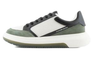 Кроссовки EMPORIO ARMANI Skateboarding Shoes Men Low-top White/Green, зеленый