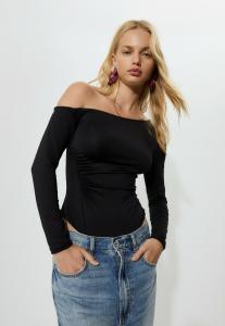 Топ Stradivarius Long sleeved top, Black