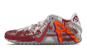 Nike Баскетбольные кроссовки Ja Morant 3 Scene Of The Crime 2, устойчивые к истиранию, низкие, унисекс, серо-красные