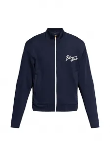 Толстовка на молнии с вышитым логотипом Balmain, синий