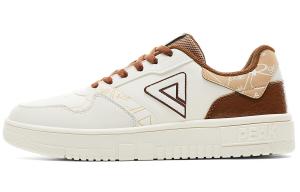 Кеды мужские, обувь для скейтбординга низкая парусиновая белый коричневый Peak