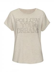 Футболка LASCANA, цвет beige meliert