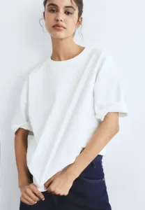 Базовая футболка оверсайз с коротким рукавом Pull&Bear, White