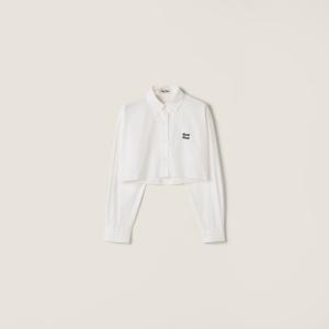 Рубашка из поплина MIU MIU, белый