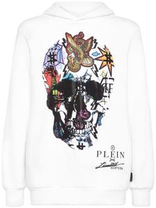 Худи с кристаллами Philipp Plein, белый