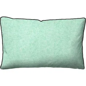 Наволочка Hermal Фланель с молнией, меланжевая оптика, двусторонняя наволочка Мягкая фланель, сертифицировано Made in Germany, уютная и мягкая, с кантом Biberna, мятный