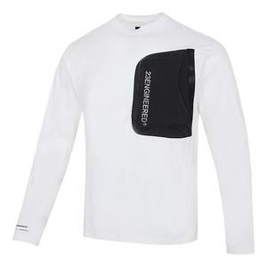 Футболка men's splicing pocket reflective printing round neck pullover white t-shirt Air Jordan, белый