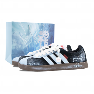 Adidas VL COURT 20 Lifestyle Velvet Mist Blue Meow Износостойкие низкие кроссовки для скейтбординга Унисекс Черный Синий