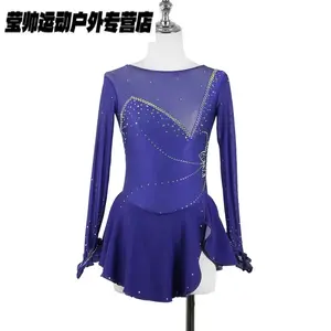 HEAD Индивидуальное платье для фигурного катания для девочек, юбка для соревнований и экзаменов, фиолетовое, размер XS