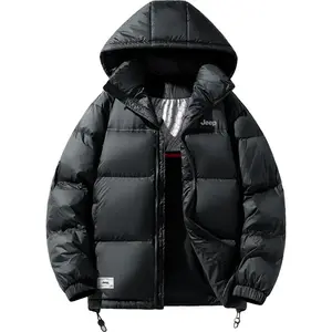 Jeep Пуховик из белого гусиного пуха унисекс, Black [White Duck Down Warm]