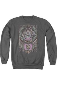 Толстовка с круглым вырезом для взрослых с клетчатым знаком Batman Joker Gildan, цвет charcoal