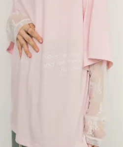 Футболка с разнообразным принтом, большая Kbf, цвет Pink