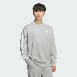 Толстовка adidas Essentials Plus свободного кроя с тремя полосками из французского махрового трикотажа