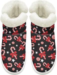 Женские и мужские зимние ботинки на слипоне, дышащая сетка, зимняя обувь для улицы с нескользящей удобной подошвой Cugasmaru, Christmas Candy