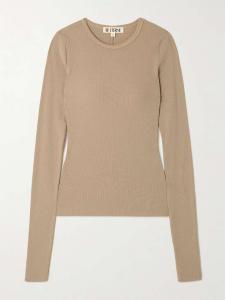 Футболка из ребристого джерси Éterne, коричневый