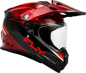 Шлем Fly Racing, белый / черный / серый