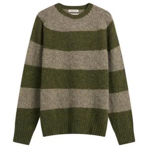 Джемпер в полоску Suedehead Ymc, зеленый/коричневый