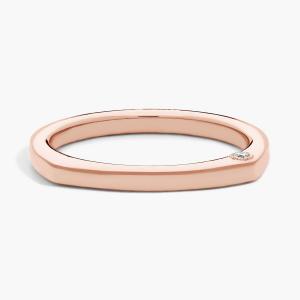 Обручальное кольцо Bella Vaughan с бриллиантом в форме евро-шины из 18-каратного розового золота (0,015 карат) Blue Nile