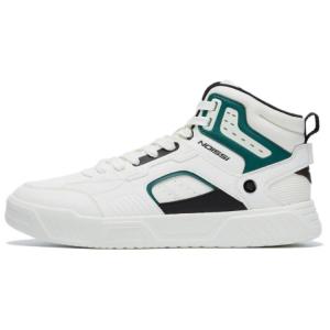 QIAODAN Теплые высокие кроссовки для скейтбординга Coverage, мужские, цвет слоновой кости