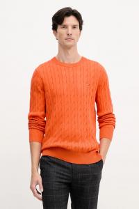 Хлопковый свитер Tommy Hilfiger, оранжевый