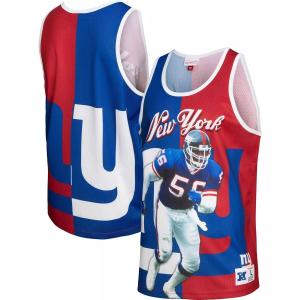 Мужская майка с рисунком Mitchell & Ness Lawrence Taylor Royal/Red New York Giants Retired Player