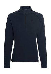 Рубашка с длинными рукавами воротником-стойкой и вышитым логотипом. Odlo, цвет dark saphire