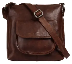 Сумка через плечо Spikes & Sparrow "CROSS BODY", натуральная кожа, цвет Cognac