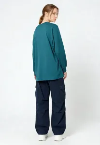 Простая плотная футболка, размер 26, с длинным рукавом. Mira Paris, Dark Green