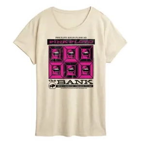 Женская футболка с принтом Pink Floyd The Bank Poster Licensed Character, бежевый