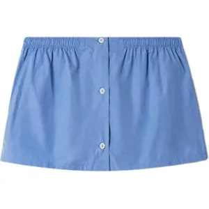 Юбка мини Poplin с вышитым логотипом MIU MIU, sapphire синий