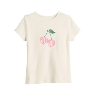 Футболка с коротким рукавом для девочек 4-8 лет Grayson Threads Kids The Label, цвет off white