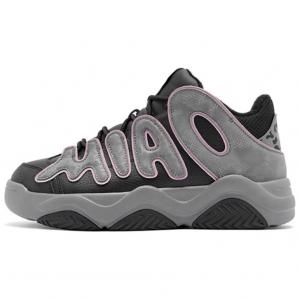 QIAODAN Высокие кроссовки для скейтбординга Mid Top с усиленной стойкостью к истиранию, увеличенной высотой, женские, Black Gray