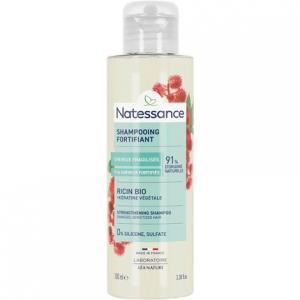 Укрепляющий восстанавливающий шампунь с касторовым маслом и растительным кератином 100 мл Natessance
