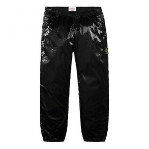 Брюки ss19 x stone island new silk light pant black Supreme, черный