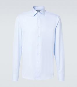 Хлопковая поплиновая рубашка Canali