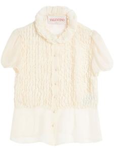 Блузка с оборками Valentino Garavani, белый