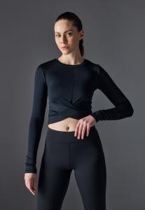 Топ с длинными рукавами Even&Odd active, черный