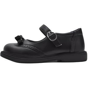 Детские кожаные туфли с противоскользящей подошвой и устойчивостью к истиранию BALABALA, черный