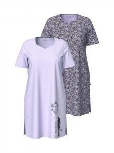 Ulla Popken Ночная рубашка нежно-лавандового цвета