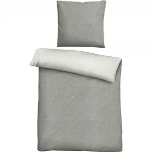 Двустороннее постельное белье Biberna «Hermal», изготовлено из мягкой, комфортно теплой фланели (бобра) с меланжевым эффектом, изготовлено из 100% хлопка, сертифицировано STANDARD 100 от OEKO-TEX, сделано в Германии, цвет sturmgrau