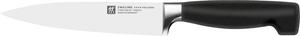 Мясной нож Zwilling Four Star 20 см, нержавеющая сталь, эргономичная пластиковая рукоятка, черный [Сделано в Германии], сталь