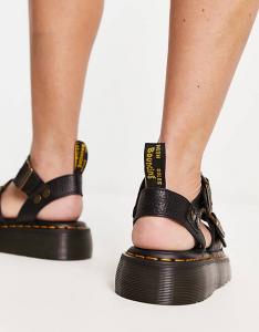 Черные сандалии на платформе Dr Martens Gryphon