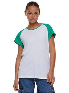 Urban Classics Футболка бело-зеленого цвета