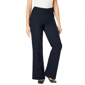 Женщина в женских джинсовых джинсах гибкого кроя больших размеров с широкими штанинами Woman Within, черный