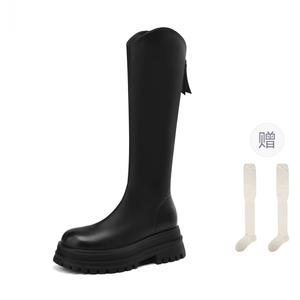 Высокие сапоги женские/коричневые ZHR, черный