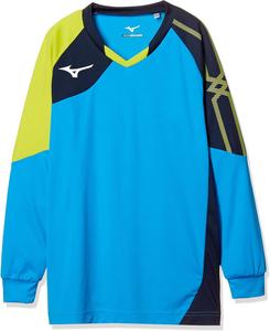 Волейбольная толстовка Mizuno V2MA9021, игровая толстовка с длинным рукавом, для клубных мероприятий, тренировок, для юниоров, синий/темно-синий/салатовый