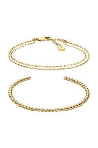 2 браслета в упаковке Fossil, золотой